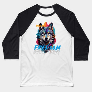 Incredible wolf face street Baseball T-Shirt